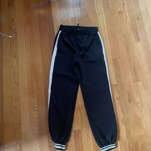 Zara Kids Black Joggers with White Accents